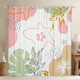 thumbnail image 1 of jejeloiu Rustic Plant Leaves Black Out Curtains,Tropical Monstera Leaf Curtains Pack of 2 (42x63 Each),Pink Cute Floral Bedroom Curtains For Kids,Luxury Bedroom Decor, 1 of 6