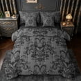 thumbnail image 1 of jejeloiu Rustic Victorian Floral 7-Piece Twin Bedding Sets,Gothic Bat Bedding Comforter Set,Retro Damask Baroque Sheet Sets For Teens,Breathable Home Decor Reversible, 1 of 8