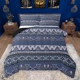 thumbnail image 1 of jejeloiu Rustic Western Aztec Bedding Comforter Set,Retro Bohemian Geometric Twin Comforter Sets,Purple Blue Triangle Rhombus Bedding Set For Men Women,Home Decor Reversible,2pcs, 1 of 7