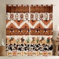 thumbnail image 1 of jejeloiu Rustic Western Cowboy Curtains Pack of 2 (42x84 Each),Desert Botanical Cactus Curtains Blackout,Brown Geometric Triangle Bedroom Curtains For Boys Kids,Breathable Home Decor, 1 of 6