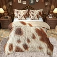 thumbnail image 1 of jejeloiu Rustic Western Farmhouse 7 Pieces Bedding Comforter Set,Cow Cattle Hide Full Bedding Set,Farm Animal Fitted Sheet Flat Sheet For Kids,Ultra Soft Home Decor Reversible, 1 of 8