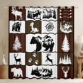 thumbnail image 1 of jejeloiu Safari Animal Bear Black Out Curtains,Bear Elk Silhouette Curtains Pack of 2 (42x63 Each),Nature Mountain Landscape Bedroom Curtains For Boys Kids,Microfiber Bedroom Decor, 1 of 6