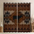 thumbnail image 1 of jejeloiu Safari Animal Deer Blackout Curtains Set of 2 (52x84 Each),Rustic Farmhouse Hunting Window Curtains,Brown Aztec Geometric Curtains and Drapes For Boys Teens,Luxury Bedroom Decor, 1 of 6