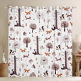 thumbnail image 1 of jejeloiu Safari Animal Fox Blackout Curtains Set of 2 (52x84 Each),Cute Jungle Animal Window Curtains,Rustic Pine Cone Curtains and Drapes For Adults,Super Cozy Room Decor, 1 of 6