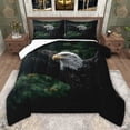 thumbnail image 1 of jejeloiu Safari Bird Eagle Twin Comforter Sets,White Black Green Bedding Set For Men Women 2pcs, 1 of 8