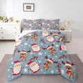 thumbnail image 1 of jejeloiu Santa Claus Bedding Comforter Set,Happy New Year Twin Comforter Sets,Christmas Theme Bedding Set For Girls,Breathable Room Decor Reversible,2 Pieces, 1 of 8