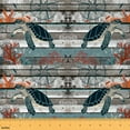 thumbnail image 1 of jejeloiu Sea Turtle Fabric by the Yard 2 Yards, Coastal Beach Starfish Room Decor Fabric by the Yard, Vintage Compass Barn Door Sewing Fabric, Breathable Room Decor, 1 of 6