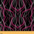 thumbnail image 1 of jejeloiu Sketch Geometric Stripes Fabric by the Yard 2 Yards,Modern Minimalist Geometric Room Decor Fabric by the Yard,Pink Black Lines Fabric for Sewing For Teens,Ultra Soft Home Decor, 1 of 6