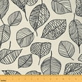 thumbnail image 1 of jejeloiu Sketch Leaves Fabric by the Yard 1 Yard,Minimalist Aesthetic Home Decor Fabric by the Yard,Beige Black Sewing Fabric,Breathable Home Decor, 1 of 6