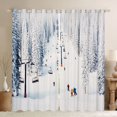 thumbnail image 1 of jejeloiu Skiing Game Blackout Curtains Set of 2 (52x84 Each),Sport Gamer Window Curtains For Teens, 1 of 6