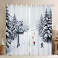 thumbnail image 1 of jejeloiu Skiing Sport Curtains Pack of 2 (42x84 Each),Hello Winter Curtains Blackout For Girls Boys, 1 of 6