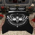 thumbnail image 1 of jejeloiu Skull Moth Pattern Queen Comforter Set,Gothic Theme Bedding Sets,Black White Bedding Comforter Set For Boys,Ultra Soft Home Decor Reversible,3pcs, 1 of 8