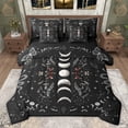 thumbnail image 1 of jejeloiu Snake 7pcs Bedding Comforter Set,Rustic Flowers Leaf Queen Bedding Sets,Boho Bohemian Theme Queen Sheet Sets For Men Women,Luxury Bedroom Decor Reversible, 1 of 8