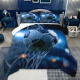 thumbnail image 1 of jejeloiu Soccer Football Sport Full Size Comforter Sets,Ball Game Gaming Bedding Sets For Kids 3-Piece, 1 of 8