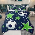 thumbnail image 1 of jejeloiu Soccer Game Twin Comforter Sets,Teens Football Sport Bedding Set For Boys Girls Reversible 2pcs, 1 of 8