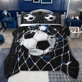 thumbnail image 1 of jejeloiu Soccer Sport Game Full Size Comforter Sets,Football Gaming Lovers Bedding Sets For Boys Kids Reversible 3-Piece, 1 of 8