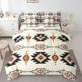 thumbnail image 1 of jejeloiu Southwestern Aztec Bedding Comforter Set 7 Pieces,Boho Bohemain Pattern Full Bedding Set,Beige Black Geometric Fitted Sheet Flat Sheet,Ultra Soft Bedroom Decor Reversible, 1 of 8