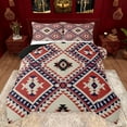 thumbnail image 1 of jejeloiu Southwestern Aztec Geometric Bedding Comforter Set,Rustic Western Boho Twin Comforter Sets,Beige Red Deepblue Bedding Set For Teens,Ultra Soft Home Decor Reversible,2-Piece, 1 of 8