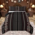 thumbnail image 1 of jejeloiu Southwestern Aztec Geometric Bedding Comforter Set,Rustic Western Boho Twin Comforter Sets,Triangle Plaid Circular Bedding Set For Adult,Ultra Soft Home Decor Reversible,2 Pieces, 1 of 8