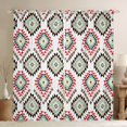 thumbnail image 1 of jejeloiu Southwestern Aztec Geometric Black Out Curtains,Boho Exotic Style Curtains Pack of 2 (42x63 Each),White Green Red Bedroom Curtains For Men Women,Super Cozy Room Decor, 1 of 6