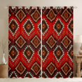 thumbnail image 1 of jejeloiu Southwestern Aztec Geometric Blackout Curtains Set of 2 (52x84 Each),Boho Exotic Style Window Curtains,Red Brown Curtains and Drapes For Men Women,Super Cozy Room Decor, 1 of 6