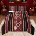 thumbnail image 1 of jejeloiu Southwestern Aztec Geometric Full Size Comforter Sets,Red Brown Black Bedding Sets For Girls Boys Reversible 3pcs, 1 of 8