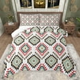 thumbnail image 1 of jejeloiu Southwestern Aztec Geometric Queen Comforter Set,Boho Exotic Style Bedding Sets,White Green Red Bedding Comforter Set For Men Women,Super Cozy Room Decor Reversible,3pcs, 1 of 8
