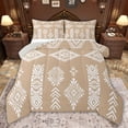 thumbnail image 1 of jejeloiu Southwestern Aztec Geometric Queen Comforter Set,White Orange Bedding Comforter Set For Girls Boys Reversible 3-Piece, 1 of 8