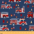 thumbnail image 1 of jejeloiu Special Vehicle Fabric by the Yard 3 Yards,Fire Truck Sewing Fabric,Firefighting Theme Fabric for Sewing For Teens Boys,Luxury Bedroom Decor, 1 of 6