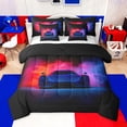 thumbnail image 1 of jejeloiu Speed Racing Games 7-Piece Twin Bedding Sets,Extreme Sport Lover Bedding Comforter Set For Race Gamer Reversible, 1 of 8