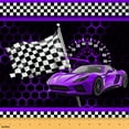 thumbnail image 1 of jejeloiu Speed Sport Fabric (3 Yard),Racing Car Purple Honeycomb Sewing Fabric For Girls Kids, 1 of 6