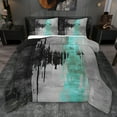thumbnail image 1 of jejeloiu Splash Ink Twin Comforter Sets,Black Gray Blue Bedding Set For Girls Kids Reversible 2pcs, 1 of 8