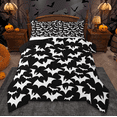 thumbnail image 1 of jejeloiu Spooky Bats Bedding Comforter Set,Halloween Theme Twin Comforter Sets,White Black Bedding Set For Girls,Lightweight Room Decor Reversible,2pcs, 1 of 8