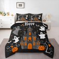 thumbnail image 1 of jejeloiu Spooky Castle Bedding Comforter Set,Happy Halloween Twin Comforter Sets,Cute Ghost Pumpkin Bedding Set For Child,Microfiber Bedroom Decor Reversible,2pcs, 1 of 8