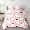 thumbnail image 1 of jejeloiu Spooky Ghost Bedding Comforter Set 7pcs,Halloween Theme Queen Bedding Sets,White Pink Queen Sheet Sets For Girls Boys,Super Cozy Room Decor Reversible, 1 of 8