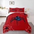 thumbnail image 1 of jejeloiu Spooky Spider Bedding Comforter Set,Happy Halloween Twin Comforter Sets,Red Black Bedding Set For Teens,Breathable Home Decor Reversible,2 Pieces, 1 of 8