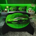 thumbnail image 1 of jejeloiu Sport Car Full Size Comforter Sets,Speed Game Bedding Comforter Set,Green Black Bedding Sets For Boys Teens,Super Cozy Room Decor Reversible,3pcs, 1 of 8