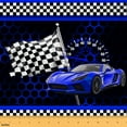thumbnail image 1 of jejeloiu Sports Car Fabric by the Yard 2 Yards,Extreme Sport Theme Room Decor Fabric by the Yard,Blue Geometric Hexagon Fabric for Sewing For Teens,Super Cozy Room Decor, 1 of 6