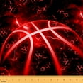 thumbnail image 1 of jejeloiu Sports Theme Fabric by the Yard 3 Yards,Red Basketball Sewing Fabric,Geometric Honeycomn Hexagon Fabric for Sewing For Children,Breathable Home Decor, 1 of 6