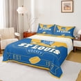 thumbnail image 1 of jejeloiu Stlouis Queen Sheet Sets,Ball Game Lover Flat Sheet,Ice Hockey City Queen Fitted Sheet For Children,Super Cozy Room Decor,4 Pieces, 1 of 7