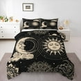 thumbnail image 1 of jejeloiu Sun And Moon Bedding Comforter Set,Boho Bohemain Print Twin Comforter Sets,Black Beige Bedding Set For Child,Super Cozy Room Decor Reversible,2pcs, 1 of 8