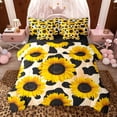 thumbnail image 1 of jejeloiu Sunflower Floral Blossom 7 Pieces Bedding Comforter Set,Milk Cow Pattern Full Bedding Set For Kids Reversible, 1 of 8