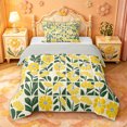 thumbnail image 1 of jejeloiu Sunny Floral Twin Comforter Sets For Girls,Vibrant Pattern Bedding Set,Yellow Green,Light Gray Reversible,2pcs,1 Comforter and 1 Pillowcase, 1 of 7