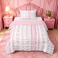 thumbnail image 1 of jejeloiu Sweet Geometric Twin Comforter Sets For Girls,Delicate Tribal Bedding Set,Pink White,Pink Reversible,2 Pieces,1 Comforter and 1 Pillowcase, 1 of 7