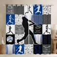 thumbnail image 1 of jejeloiu Teens Ball Sport Black Out Curtains,Baseball Game Gaming Curtains Pack of 2 (42x63 Each) For Boys Kids, 1 of 6