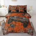 thumbnail image 1 of jejeloiu Teens Gamepad Bedding Comforter Set 7pcs,Modern Gamer Queen Bedding Sets,Black Spider Webs Queen Sheet Sets For Boys Kids,Ultra Soft Home Decor Reversible, 1 of 8