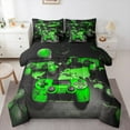 thumbnail image 1 of jejeloiu Teens Gamepad Bedding Comforter Set 7pcs,Modern Gamer Queen Bedding Sets,Green Black Queen Sheet Sets For Boys Kids,Ultra Soft Home Decor Reversible, 1 of 8