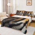 thumbnail image 1 of jejeloiu Tiger Pattern Twin Sheet Sets,Jungle Animal Twin Fitted Sheet,Abstract Stripe Lines Flat Sheet For Men Women,Ultra Soft Home Decor,3 Pieces, 1 of 7