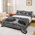 thumbnail image 1 of jejeloiu Tree Of Life Bed Sheets,Gray Black King Sheets For Girls Kids 4pcs, 1 of 7