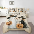 thumbnail image 1 of jejeloiu Trick Or Treat Queen Comforter Set,Lovely Witch Ghost Bedding Sets,Happy Halloween Pumpkin Bedding Comforter Set For Child,Breathable Home Decor Reversible,3 Pieces, 1 of 8